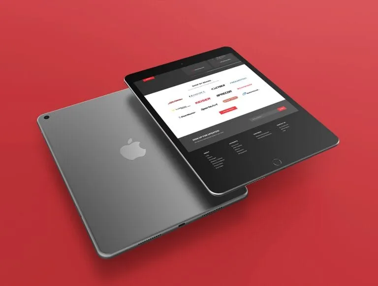 National Gym Supply - E-Commerce Website Redesign on Tablet
