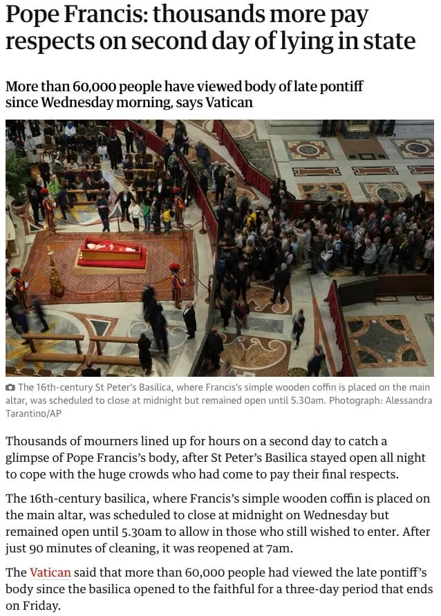 Left-Aligned Text in an Article from Guardian